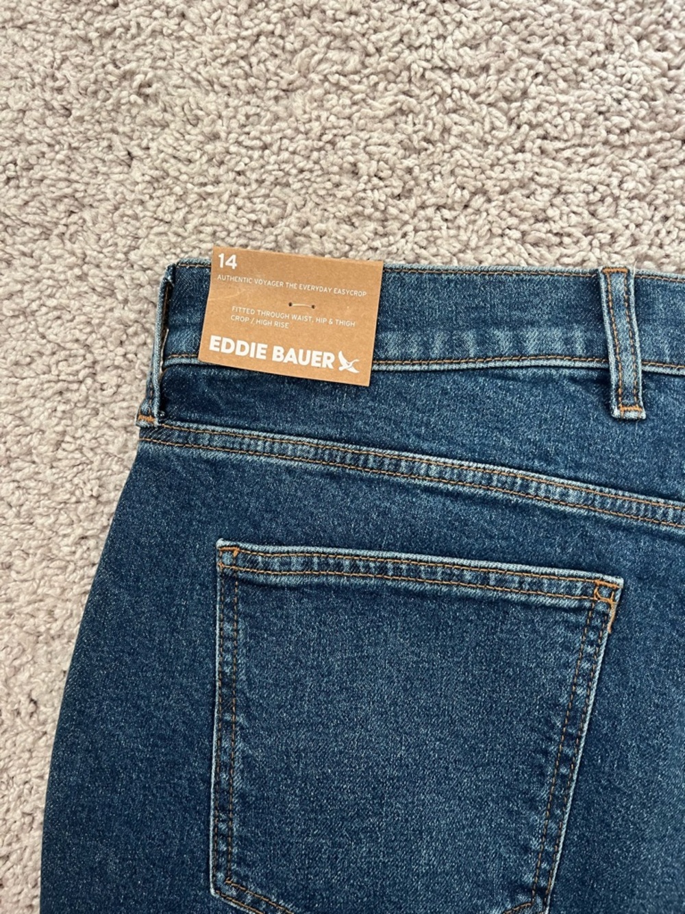 Eddie Bauer authentic Voyager every day, easy crop high rise jeans NEW NWT - Picture 6 of 10